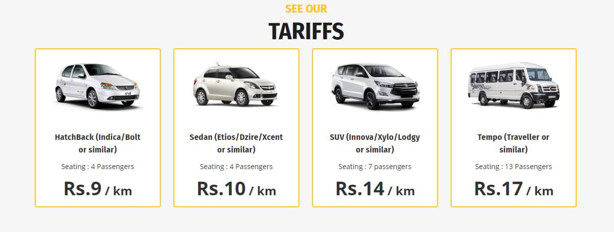 Taxi Fare in India